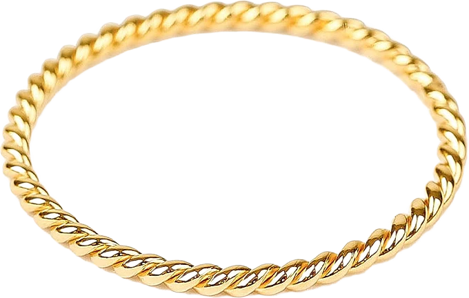 Tiny Twisted Ring Gold 6