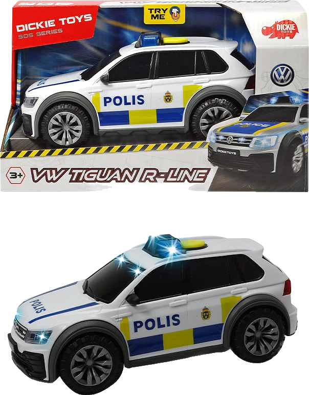 VW Tiguan R-Line Svensk Polisbil m. Ljud och Ljus