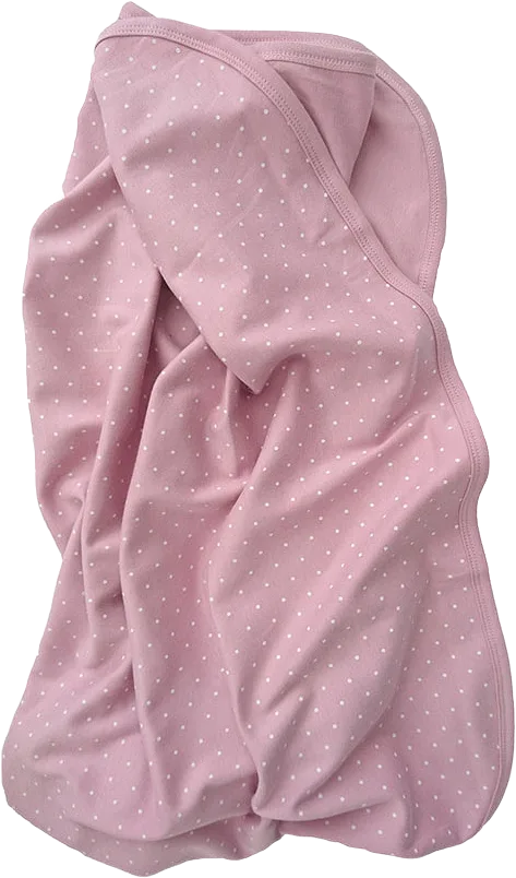 Babyfilt soft pink dotty