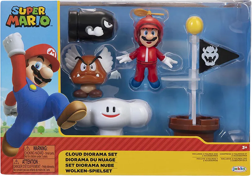 Super Mario Lekset Diorama Set Cloud 6cm