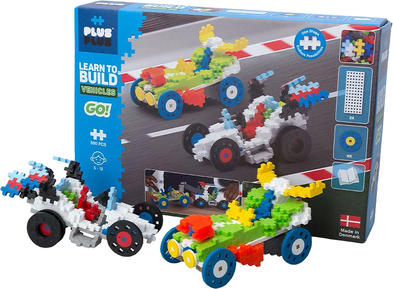 Plus-Plus Byggbitar Learn to Build Go! Vehicles