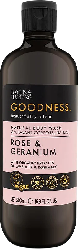 Goodness Rose & Geranium Body Wash