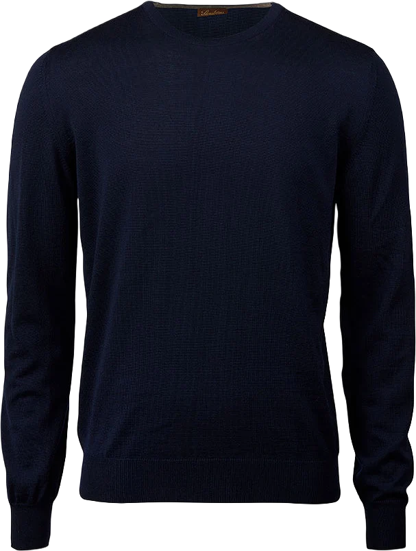 Blue Merino Crew Neck