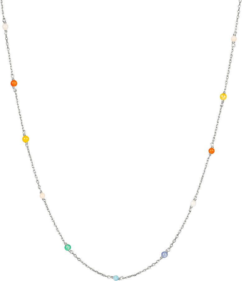 Santa Monica Multicolour Necklace Silver