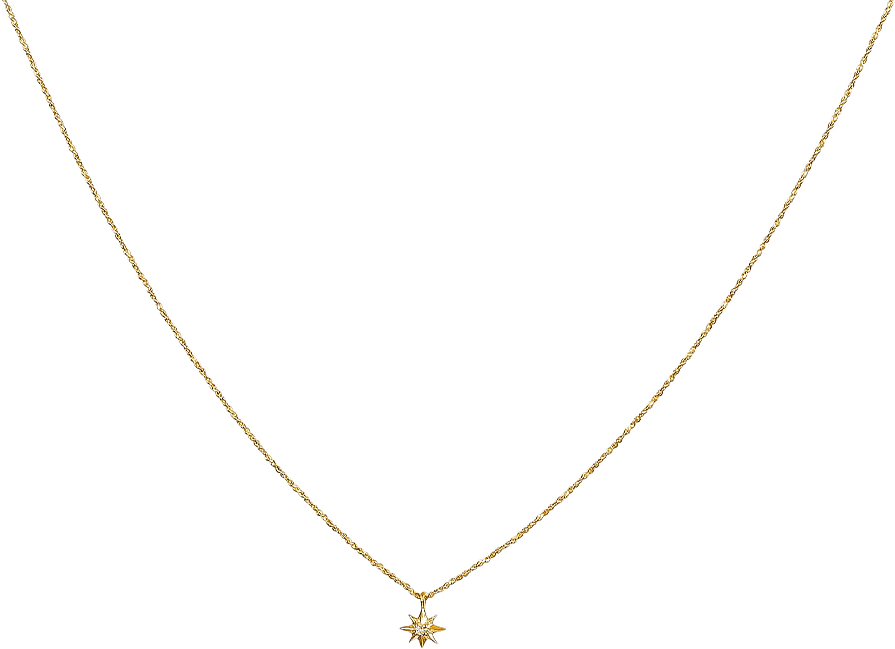 North Star Short Necklace Gold