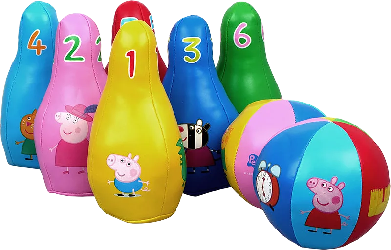 Peppa Pig 8 delar Mjukt Bowling Set