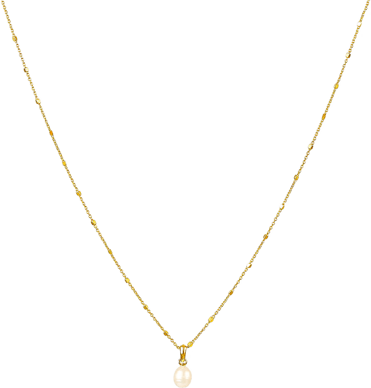 Treasure Single Pearl Necklace Gold