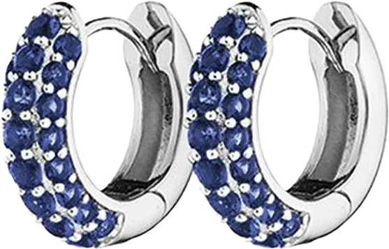 Timeless Tiny Hoops Blue Spinel