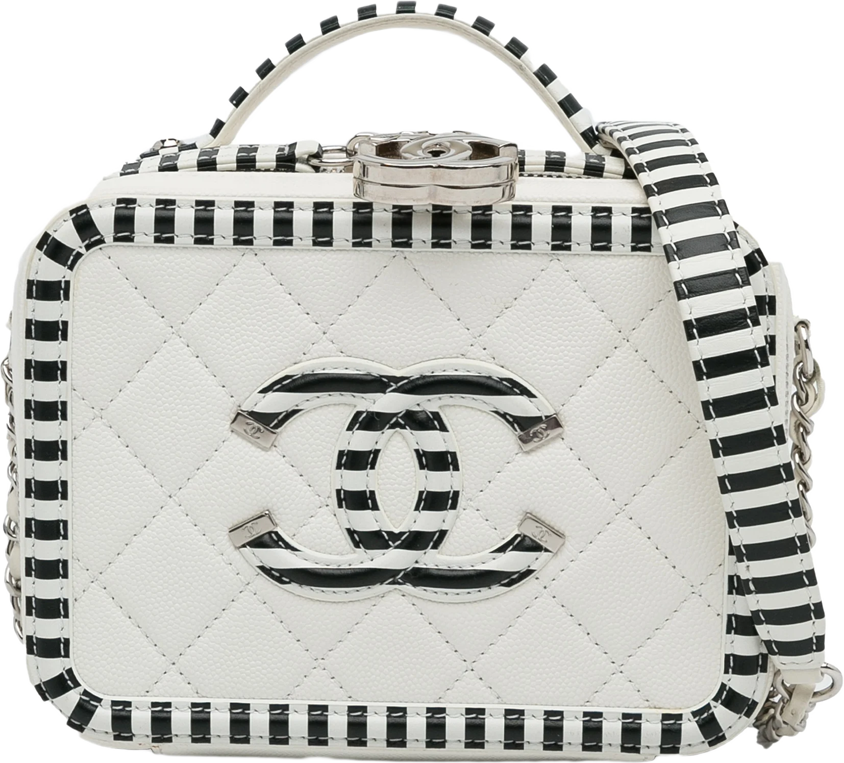 Chanel Small Caviar Cc Filigree Vanity Bag