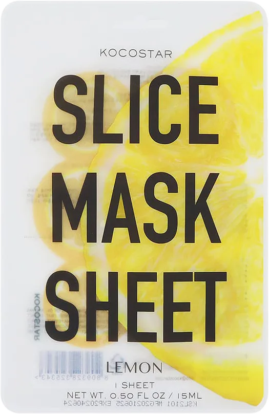 Slice Mask Lemon (6 slices)