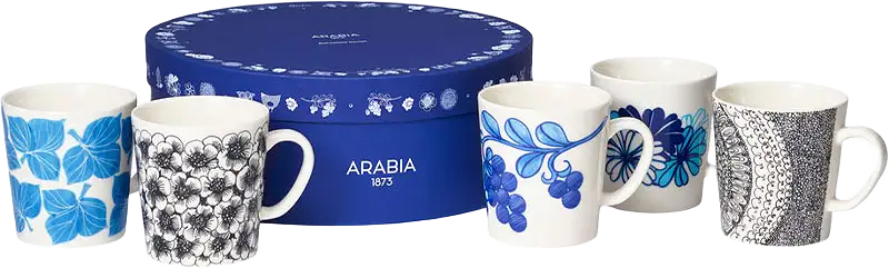 Arabia mix set mugg 0,3 L 5-pack