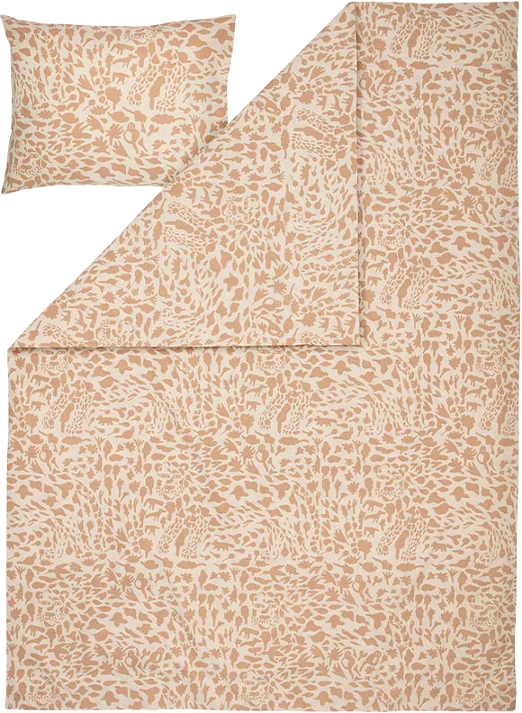 OTC bäddset 150x210cm cheetah brun