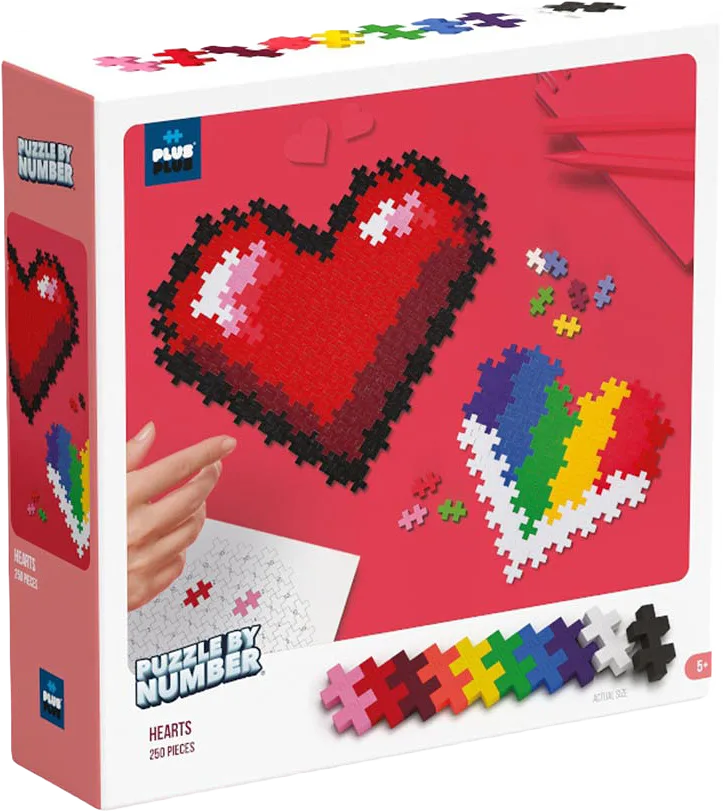 PLUS PLUS Puzzle By Number Hearts 250pcs