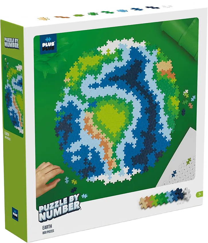 PLUS PLUS Puzzle By Number Earth 800pcs