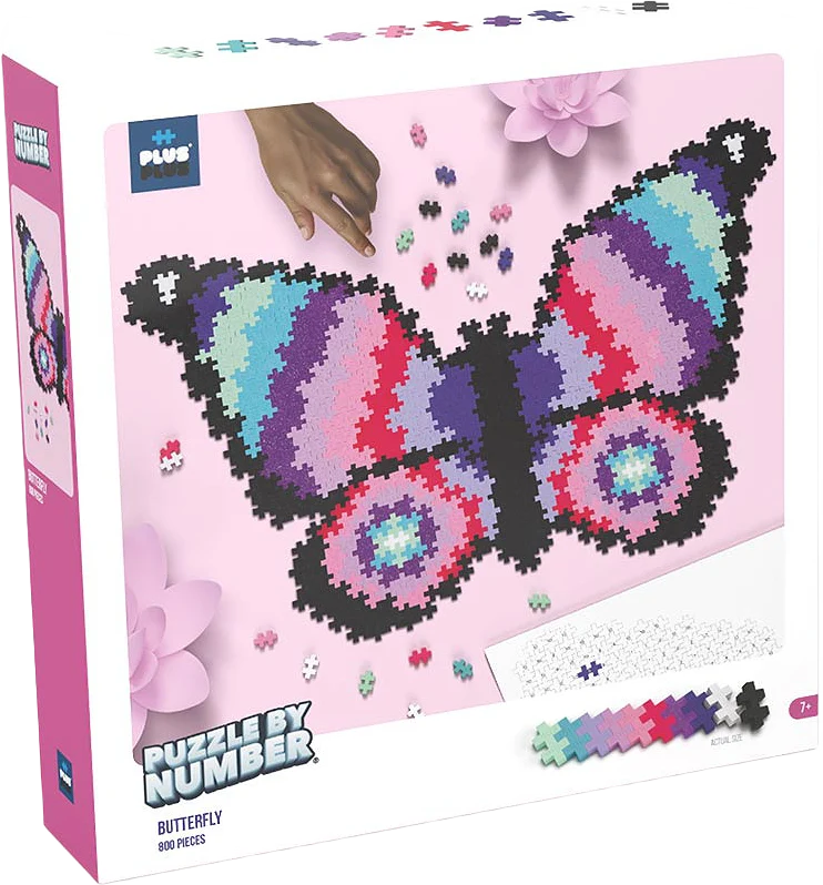 PLUS PLUS Puzzle By Number Butterfly 800pcs