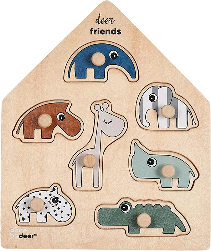 Peg puzzle Deer friends Colour mix