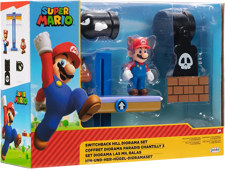 Super Mario 2.5 Inch Diorama Set Switchback Hill