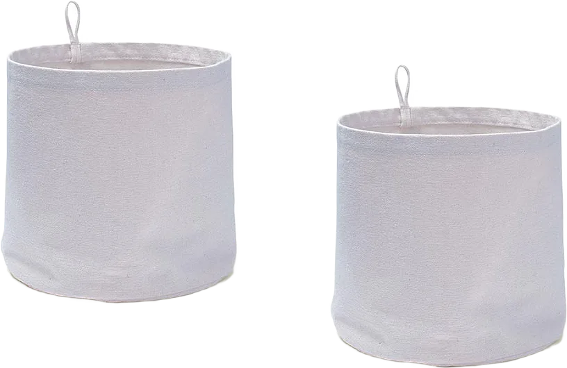 Förvaring i textil Cylinder, 2-pack