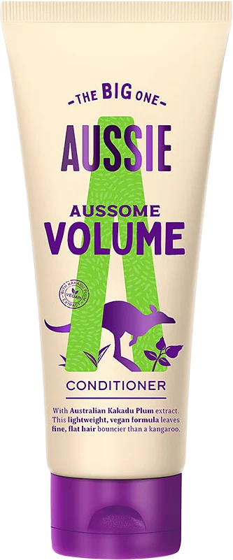 Aussome Volume Conditioner – Veganskt balsam – Ger volym till platt hår