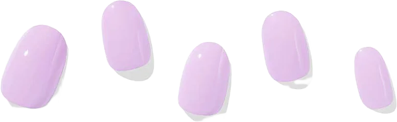 Glaze Semi Cured Solid Color Gel Nail Strips Creamy Lilac