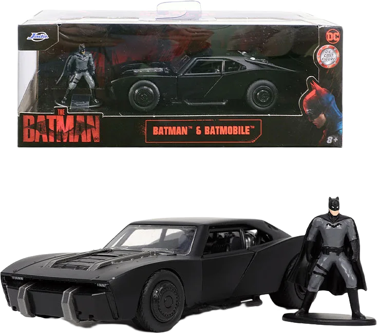 Batman Figur med 2022 Batmobile 1:32