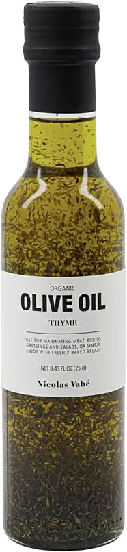 Organic olive oil with thyme