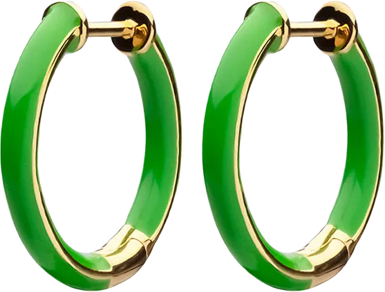 Enamel Thin Hoops