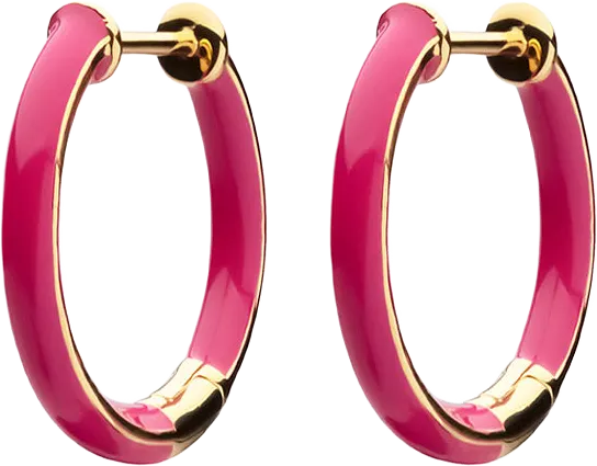 Enamel Thin Hoops