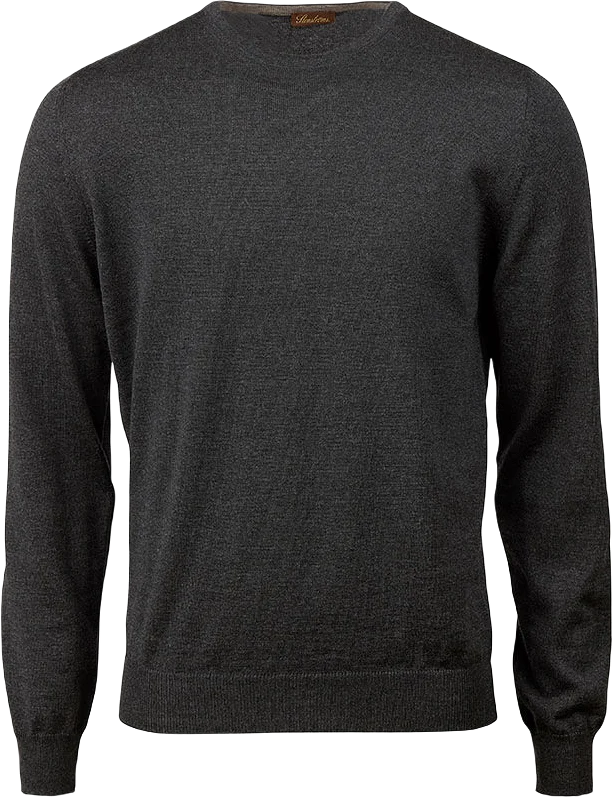 Blue Merino Crew Neck