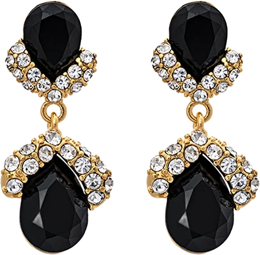 Petite Grace Earrings Jet