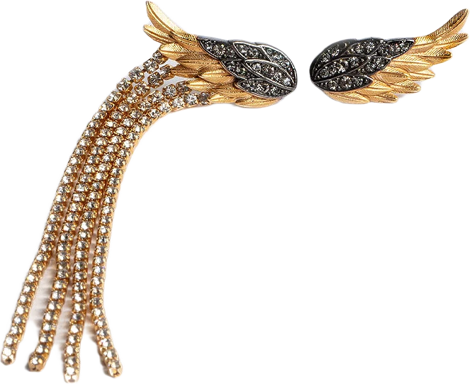 Rock Feather Earrings