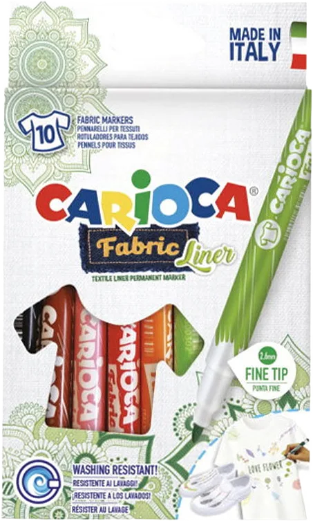 Carioca Textilpennor, 10-pack