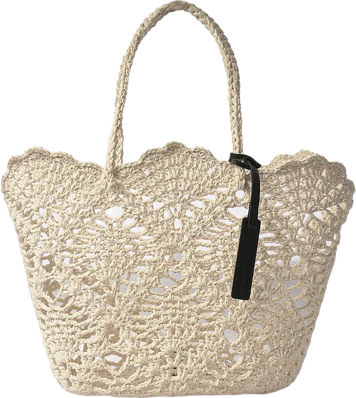 Daisy Crochet Basket White