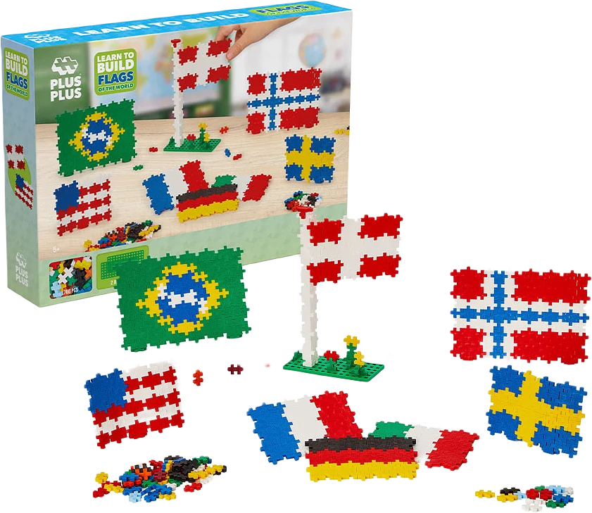 PLUS PLUS Learn To Build Flags of the World