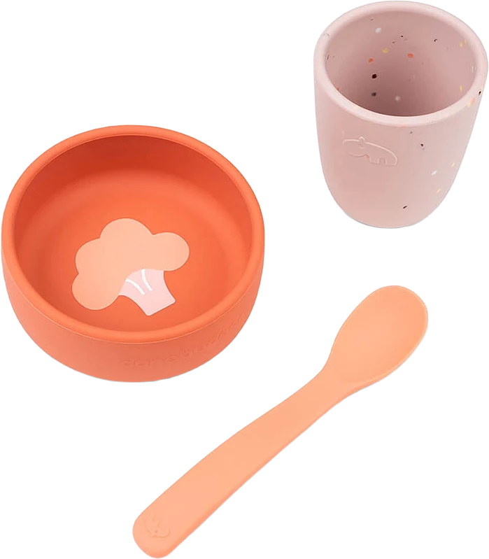 Silicone first meal set Papaya