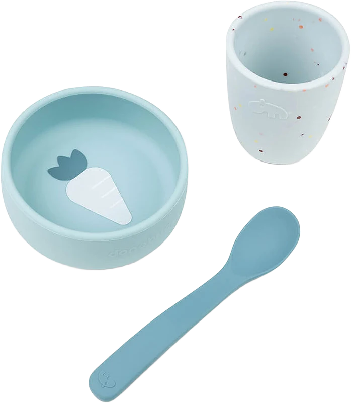 Silicone first meal set Blue