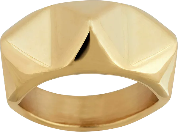 Peak Rivet Ring Gold Ring
