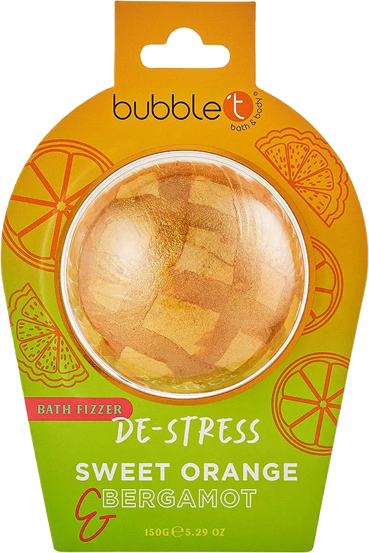 De-stress Sweet Orange & Bergamot Bath Fizzer