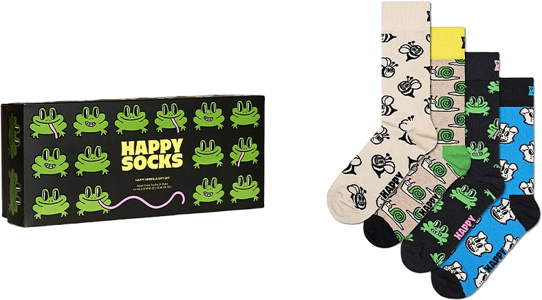 4-Pack Happy Animals Socks Gift Set