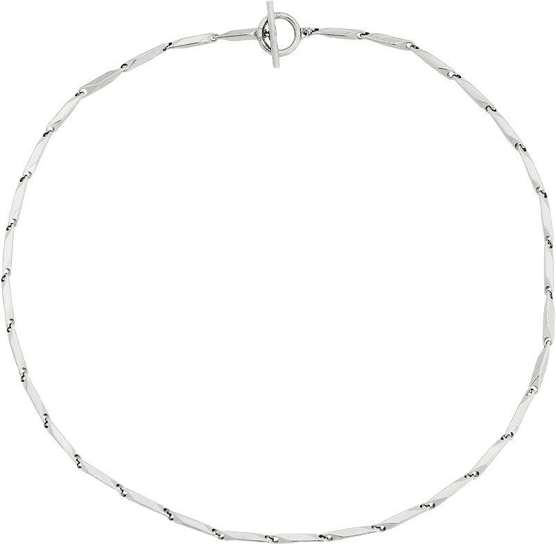 Oblique Necklace Steel