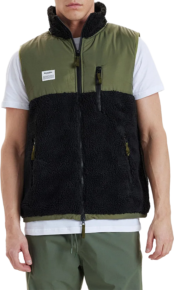 Panel Fleece Vest Zip