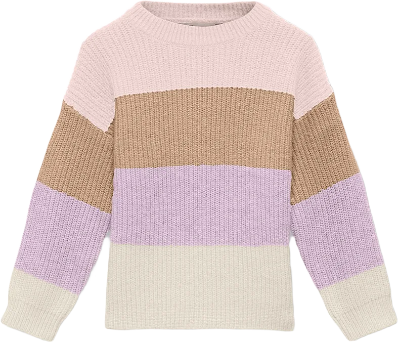 Stickad tröja KMGNEWSANDY STRIPE PULLOVER