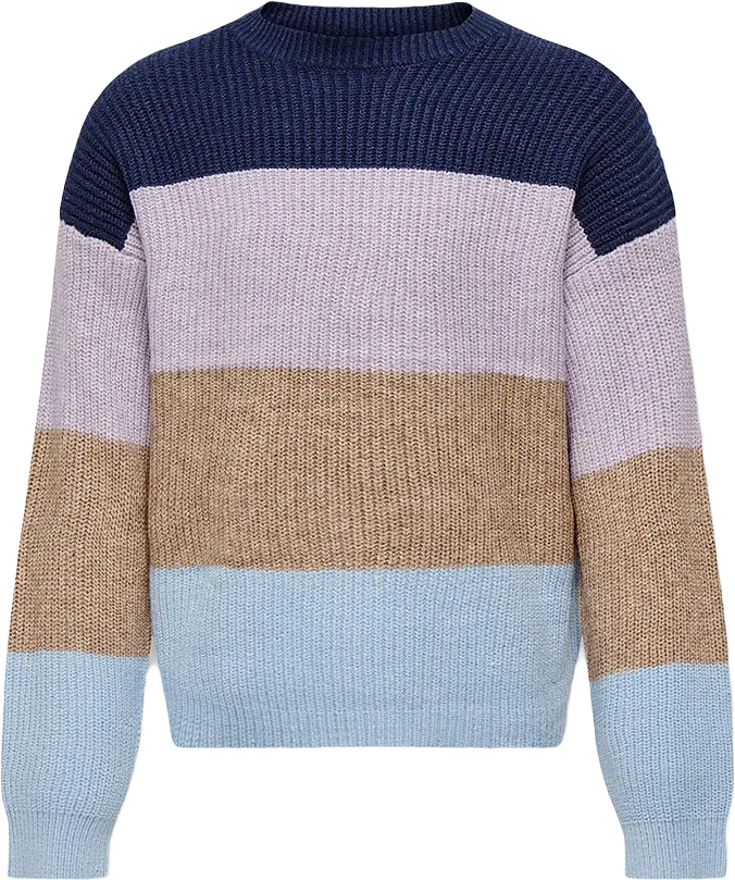 Stickad tröja KOGSANDY STRIPE PULLOVER