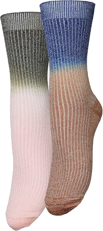 Gradiant Glitter Sock 2-Pack