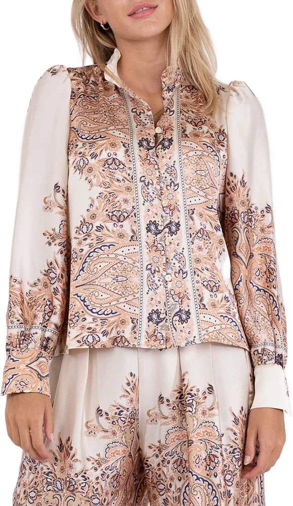 Massima Paisley Border Blouse