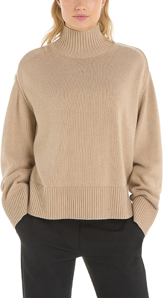 Wool blend mock-neck sweater