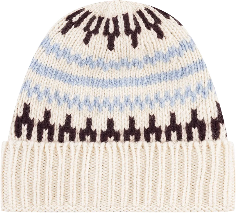 High Wool Beanie With Pattern - RWS