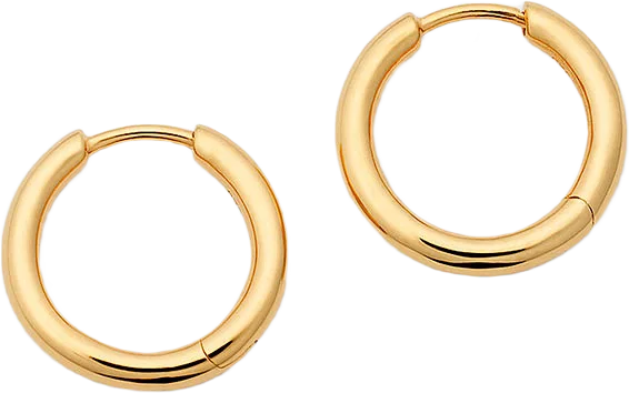 Beloved Fat Medium Hoops Gold