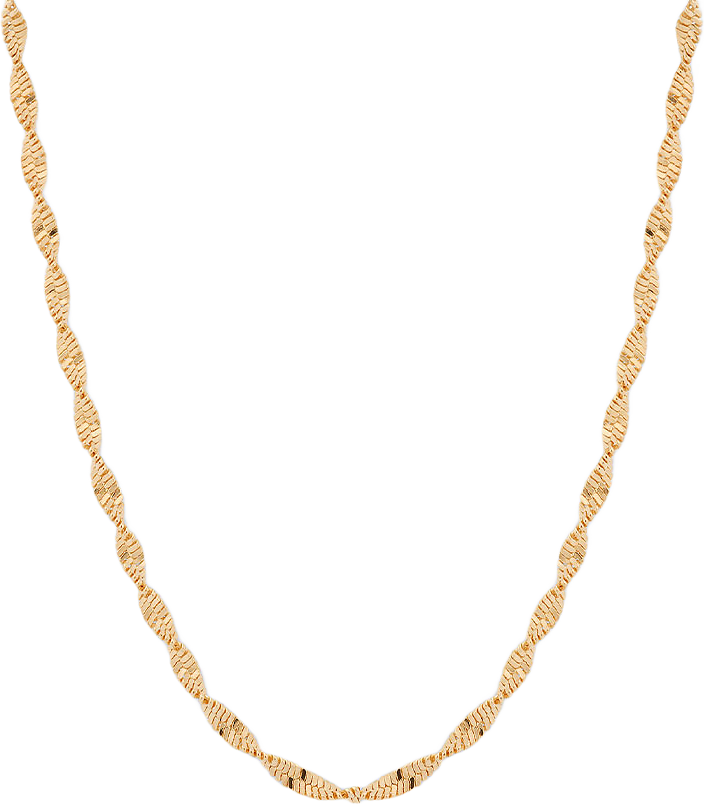 Herringbone Twisted Necklace Gold