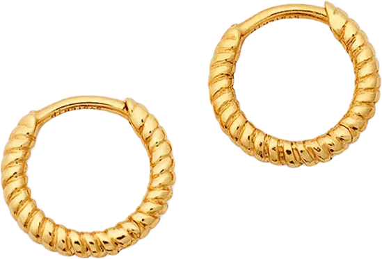 Beloved Twisted Small Hoops Gold